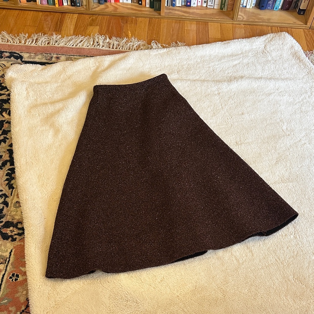 COS Elegant Brown A-Line Skirt